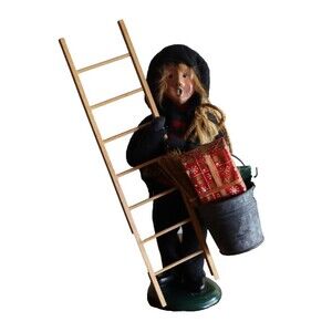 Byers Choice Carolers 1992 Chimney Sweep Boy Child Ladder Bucket Signed 10"